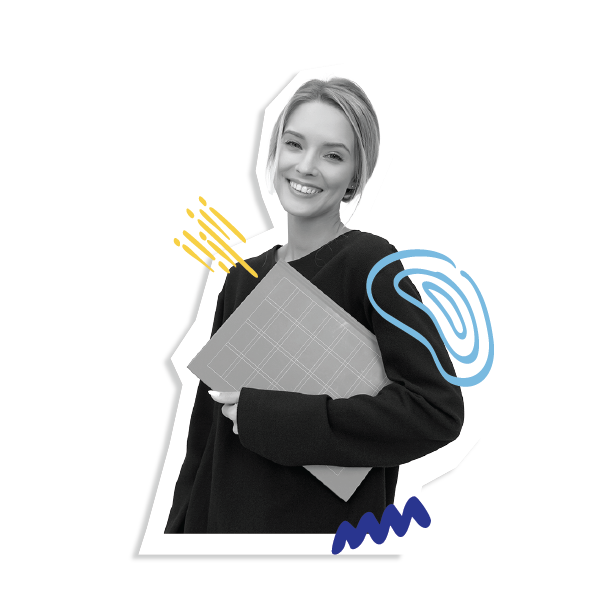 Person is holding something in their arms and smiling